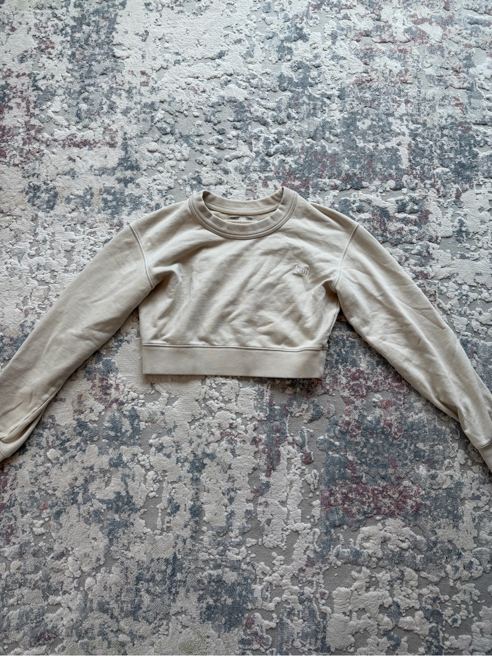 Kith Cropped Crewneck Sweatshirt - Cream